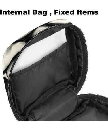 Buy Women's Gothic Skeleton Storage Bag & Menstrual Cup Pocket - Large Capacity Makeup Organizer for Travel - Buy Online on GoSupps.com