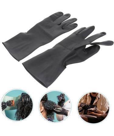 Healeved 6 Pairs Black Gloves Reusable Hair Coloring Gloves Hair Salon Gloves Hair Dye Man Medium Lx2pcs - Buy Online on GoSupps.com