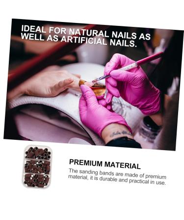 FRCOLOR 1 Box Boxed Manicure Circle Nail Sanding Band Nail Sanding Ring Pedicure Sanding Bands Drill Sanding Band Gel Nail Tools Nail Head Advanced Resin Abrasive Cloth Scrub Cover 1.27x0.8cm Brown - Buy Online on GoSupps.com