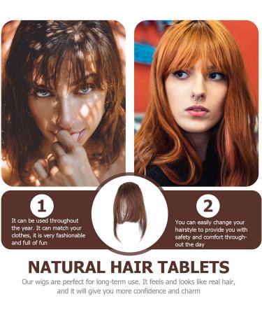 1pc Wig Air Bangs Fake Bangs Clip Curtain Bangs Hair Clip on Curtain Bangs Detachable Bangs Fake Hair Bangs Clip in Bangs Human Hair Wigs with Bangs Curly Real Hair Edge Woman - Buy Online on GoSupps.com
