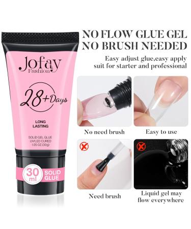 Solid & Base Nail Gel Set - 30g Solid Gel & 0.23 Fl Oz Base Gel for Press On Nails | Long Lasting UV/LED Cured Strong & Durable - Buy Online on GoSupps.com