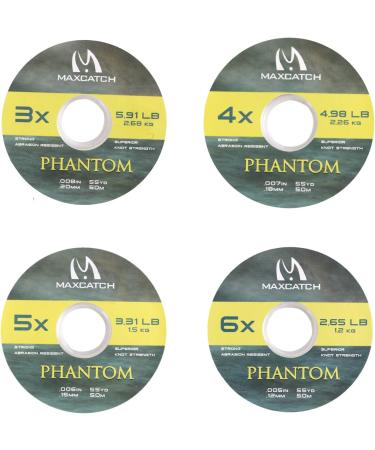 Maxcatch Fly Fishing Leader Tippet Material with Line Holder - Clear 55Yds - 4PCS/6PCS - Buy Online on GoSupps.com