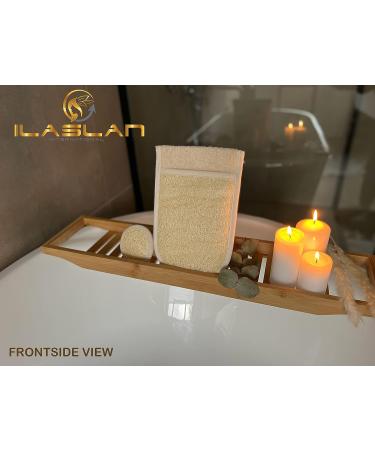 Loofah Exfoliating Body Scrubber & Face Pad Set - Dual Sided for Men and Women - Bath Sponge for Shower - Natural Feel (1 Pack) - Buy Online on GoSupps.com