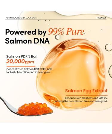 FRANKLY Salmon PDRN Bounce Ball Cream 99% Pure Salmon DNA Moisturizer for Skin Repair & Glow | Post Microneedling Recovery & Barrier Repair | Lightweight Gel Cream | Korean Skincare | 1.69 fl oz - Buy Online on GoSupps.com