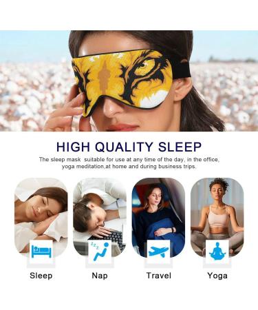 Lion Eyes Sleep Mask - Comfortable Light Blocking Eye Mask for Women & Men - Adjustable Strap for Travel, Shift Work - Night Blindfold - Buy Online on GoSupps.com