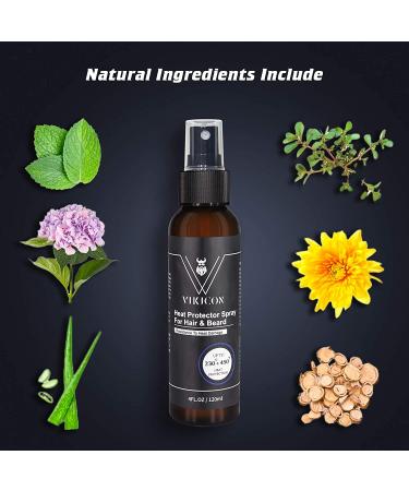 VIKICON Shield Beard & Hair Heat Protectant Spray - Prevent Damage & Breakage - Buy Online on GoSupps.com