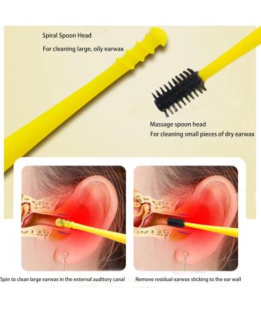 Spiral Silicone Earwax Remover | Reusable & Safe Ear Cleaning Tool for Elderly, Children, Adults | Portable & Painless | 2 Sets - Buy Online on GoSupps.com