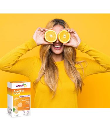 VITAMIN'22 - Acerola 1000 - Compl ment alimentaire base d'Ac rola- Vitamine C 100% d'origine naturelle - Sans sucre - Sans gluten - Go t Cerise - Cure de 24 jours - Buy Online on GoSupps.com