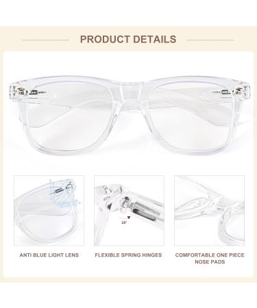 ABEJOJO Oversized Reading Glasses - Blue Light Blocking Computer Readers for Men & Women | Spring Hinge | 3.5x Magnification - Buy Online on GoSupps.com