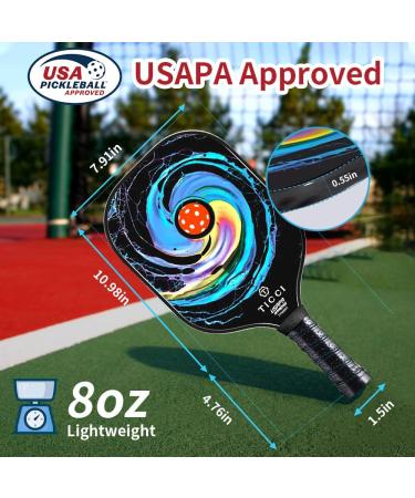 TICCI Pickleball Paddle Set of 2 - USAPA Approved Graphite Rackets with 4 Balls - Ideal for Beginners and Pros - Includes Mesh Bag and Carry Bag - Buy Online on GoSupps.com