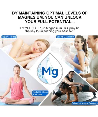 QRZBPZWE Pure Magnesium Oil Spray 100% Pure & Natural Organic Magnesium Oil Spray Easy to Use(4 Fl.Oz Set) - Buy Online on GoSupps.com