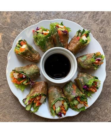 Vietnamese Round Brown Rice Paper Spring Roll Wrapper 16cm 300g (Pack of 2) Halal Vegan & Gluten Free - Buy Online on GoSupps.com