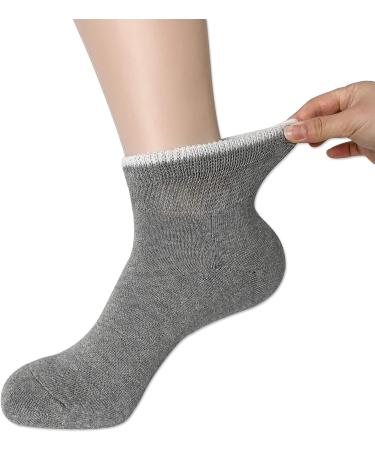 KONY Women's Cushioned Diabetic Socks 6 Pairs - Size 6-9 Medium Grey - Buy Online on GoSupps.com