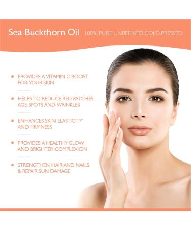 Organic Sea Buckthorn Oil - Cold Pressed Unrefined Anti-Aging Skin Serum for Face - Nourish & Revitalize - Shop Internationally - Buy Online on GoSupps.com