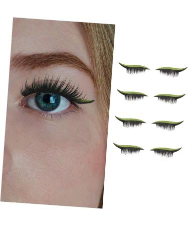 minkissy 12 Pairs False Eyelash Stickers Natural Lashes Natural Eyelashes Reusable Eyelash Decals Safe and Gentle Eyelash Stickers Makeup Stickers Green Duct Tape Glitter Eyelashes - Buy Online on GoSupps.com