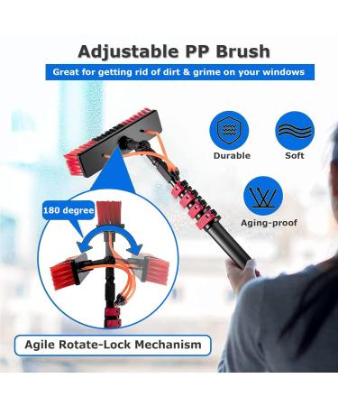 Window Cleaning Kit with Extension Pole Water Fed Pole Brush System Telescopic Window Cleaning Tools 12-39 Feet Extendable pole with 55cm Brush 55cmbrush-24FT/7.2M 35cm Brush Head 8M/27FT - Buy Online on GoSupps.com