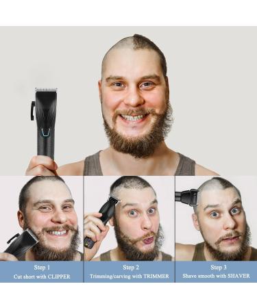 Professional Hair Clippers & Trimmer Kit for Men | Cordless Beard Trimmers & Foil Shaver Set Grooming & Hair Cutting Accessories - Buy Online on GoSupps.com