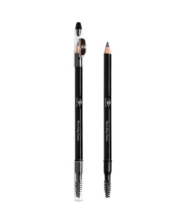 Eye Embrace Warm Betty Wooden Eyebrow Pencil - Light Gray, Waterproof, Double-Ended with Sharpener & Spoolie Brush - Buy Online on GoSupps.com