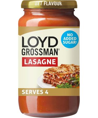Loyd Grossman No Added Sugar Bundle: 1 x 440 g White Lasagna Sauce & 1 x 450 g Red Lasagna Sauce - Buy Online on GoSupps.com