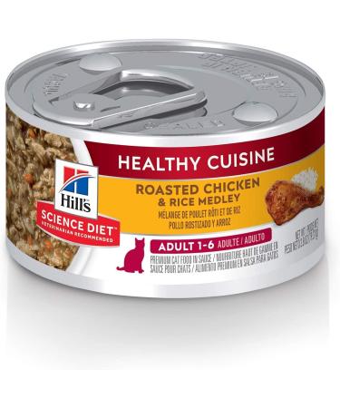 Hill's Science Diet Adult Dry Cat Food Chicken Recipe + Adult Healthy Cuisine Canned Cat Food 7.25 kg (Pack of 1) Cat Food + Wet Cat Food 2.8 oz - Buy Online on GoSupps.com