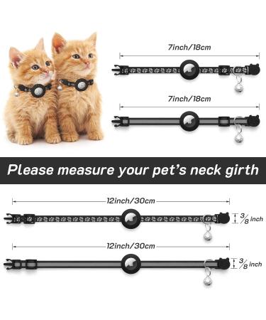 Shop Adjustable Airtag Cat Neck Band with Bell | Reflective Kitten Collar Holder | Safety Buckle for Cats | 17.8-30.5 cm - Violet - Buy Online on GoSupps.com