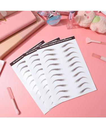 TOPBATHY Autocollants pour Sourcils Imperm ables Effet R aliste Kit Maquillage Brun 3 Feuilles Transfert D Eau pour Modeler et Entretenir Sourcils Naturels - Buy Online on GoSupps.com