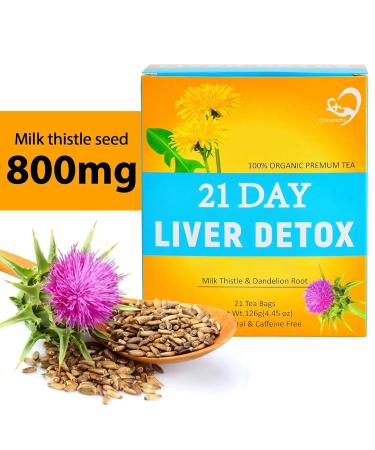 Aromlife 21 Day Milk Thistle Liver Detox Tea for Liver Cleanse and Support Care Milk Thistle Tea with High Content Milk Thistle Liver Detox of Milk Thistle Seed and Licorice Root - Buy Online on GoSupps.com