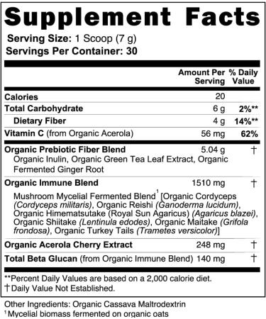 Bright Life Nutrition Fermented Mushroom Blend with Prebiotics and Vitamin C - Buy Online on GoSupps.com