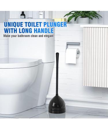 Uptronic All-Angle Toilet Plunger with Holder - Heavy Duty Black Plunger for Bathroom - Buy Online on GoSupps.com