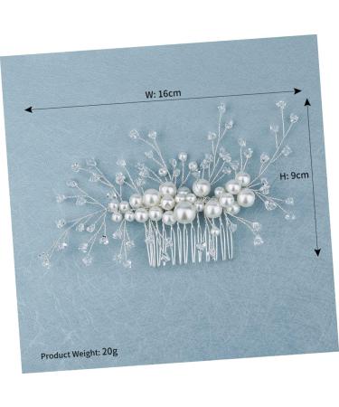 Housoutil Pearl Headpiece Pearl Clips for Hair Pearl Hair Clips Diamond Hair Clips Diamond Crystal Diamond Hair Accessories Bridal Hair Pin Hair Barrettes Wedding Bride Comb - Buy Online on GoSupps.com