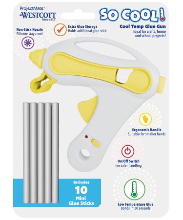 Westcott So Cool! Low-Temp Glue Gun for Young Crafters  Assorted Colors