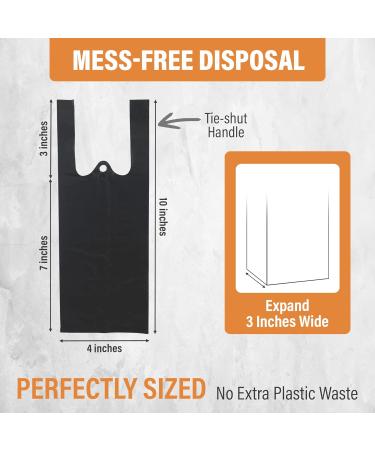 100 Black Opaque Feminine Disposal Tie Bags for Tampons, Pads & Liners - Sanitary & Discreet Trail Essentials (Black) - Buy Online on GoSupps.com