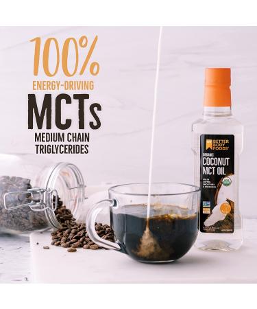 Organic Coconut MCT Oil | BetterBody Foods | Keto-Friendly C8 & C10 | Gluten Free - 16.9 oz - Buy Online on GoSupps.com
