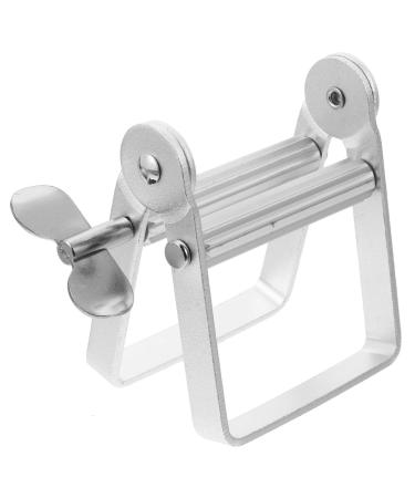 Healifty Metal Toothpaste Tube Squeezer - Rolling Toothpaste Squeezer, Paint Tube Wringer for Toothpaste, Artist, Hair Salon, Painter (Silver) Silver2