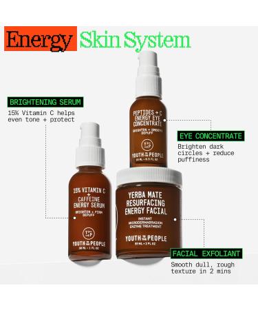 Buy Youth To The People Peptides + Vitamin C Eye Serum | Caffeine Eye Gel for Puffiness & Dark Circles - 15ml - Buy Online on GoSupps.com