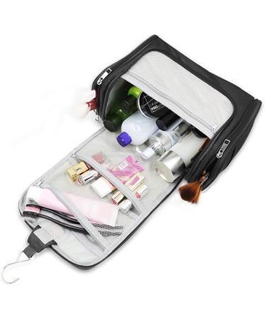 Extra Large Hanging Toiletry Bag for Men & Women - Waterproof Shower Bag with Metal Hook - Dopp Kit/Shaving Bag - Makeup Organizer (Black) - Buy Online on GoSupps.com
