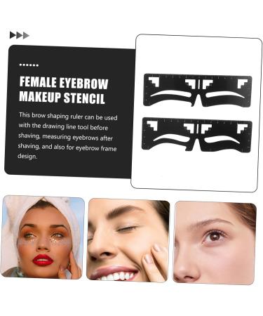 DOITOOL 4 Pcs Eyebrow Ruler Eyebrow Measurement Stencil Eyebrow Measuring Tool Eyebrow Trimming Template - Buy Online on GoSupps.com