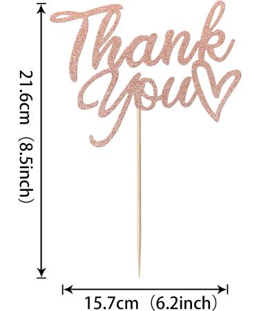 1 Pack Thank You Cake Toppers Glitter Thank You Cake Picks Thanksgiving Day Cupcake Decorations Wedding Anniversary Birthday Party Cupcake Decorations Rose Gold 4-rose Gold - Buy Online on GoSupps.com