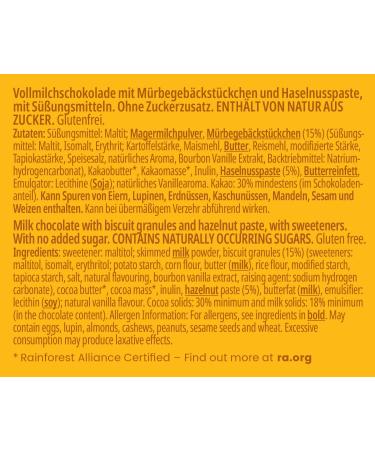 Buy Frankonia No Sugar Added Whole Milk Biscuit Chocolate - Gluten-Free 90g | International Shipping - Buy Online on GoSupps.com