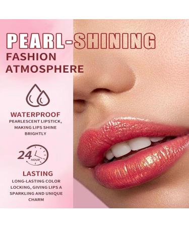  Hogvinnatil Glitter Lipstick Waterproof Lip Tint - Pack of 6 Moisturizing Travel Lipsticks Intense Color for Women - Buy Online on GoSupps.com