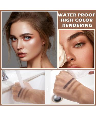 3-Color Eyebrow Powder Palette - Enhance Your Brows with Mirror | Brown Light Brown Skin Tone Makeup (2 - Buy Online on GoSupps.com