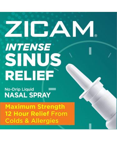 Zicam Intense Sinus Relief No-Drip Nasal Spray with Menthol & Eucalyptus - 0.5 oz - Buy Online on GoSupps.com