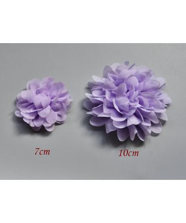 PrettyBoutique Girls Kids Women Chiffon Flower Hair Clip Alligator Clip Party Wedding (10cm Lilac) - Buy Online on GoSupps.com