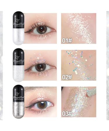 BLACKNANA Liquid Eyeshadow Waterproof Sequins Liquid Highlighter Eye Liner Pen Party Makeup Cosmetic for Women 2 - Buy Online on GoSupps.com