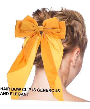 Beaupretty Hair Clips Barrettes bow hairpin ponytail clip bow clips spring clips bow clips bows for women large bows barrettes for thick ponytail clip satin Ribbon Hair Clip - Buy Online on GoSupps.com