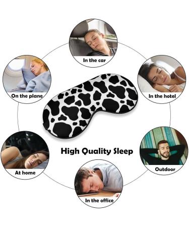 Shop Cow Print Sleep Mask - Comfortable Adjustable Eyeshade for Travel & Sleeping | Perfect for Men & Women - Buy Online on GoSupps.com