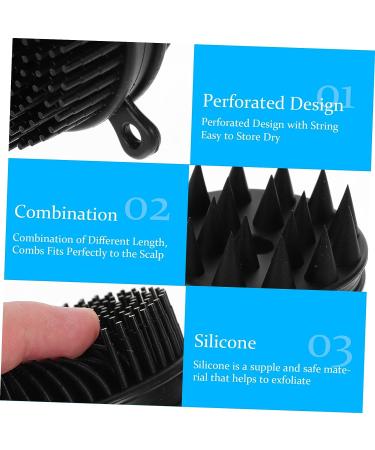 FRCOLOR Silicone Shampoo Brush - Kids Body & Baby Hair Scalp Massager Bath Tool - Buy Online on GoSupps.com