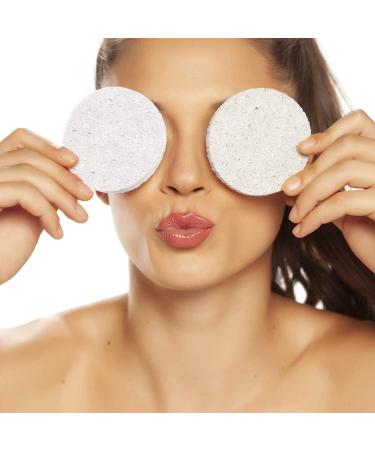 JALCH 60 Count Facial Sponges Compressed Face Sponge Natural Cleaning Sponge for Facial Cleansing Exfoliating Mask Makeup Removal (2.4 Inch White) - Buy Online on GoSupps.com