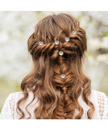 Derbway 20-Piece Crystal Hairpins - Wedding Rhinestone Hair Clips & U-Shaped Diamond Hairpins for Women & Girls | Elegant Bridal Accessories - Buy Online on GoSupps.com