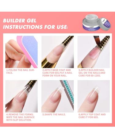 AIJIMEI Pink Color Gel Builder for Nails 30g Builder Gel for Nails Manicure Nail Gel Builder Nail Design in a Bottle Hard Gel Builder for Nails (Pink-30g/1.05fl.oz) - Buy Online on GoSupps.com